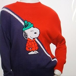 Snoopy Red and Blue Men's Sweater
